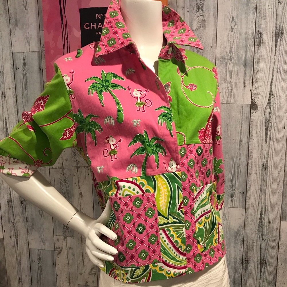 Vintage tropical colour and print jacket.